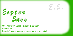 eszter sass business card